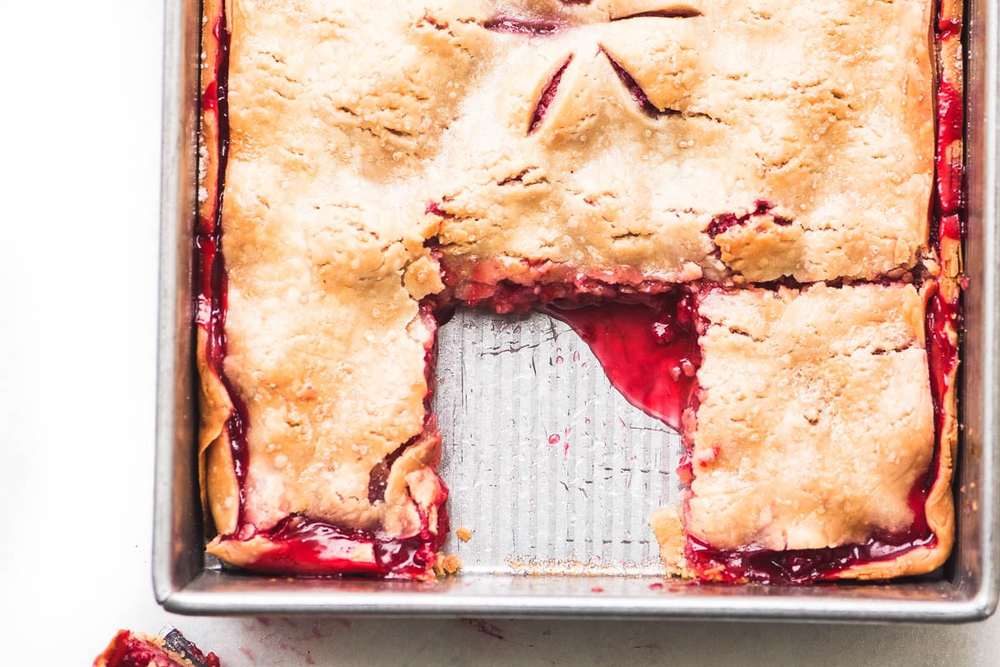 Raspberry Slab Pie Recipe | HeyFood — heyfoodapp.com