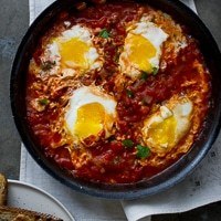 Poached Eggs Recipe in Tomato Sauce on Toast (Shakshouka) Recipe | HeyFood — heyfoodapp.com