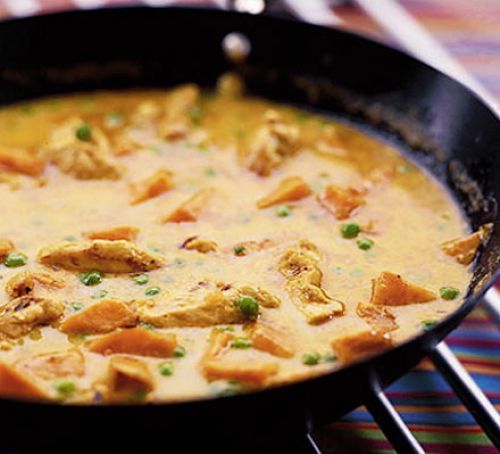 Chicken, sweet potato & coconut curry Recipe | HeyFood — heyfoodapp.com