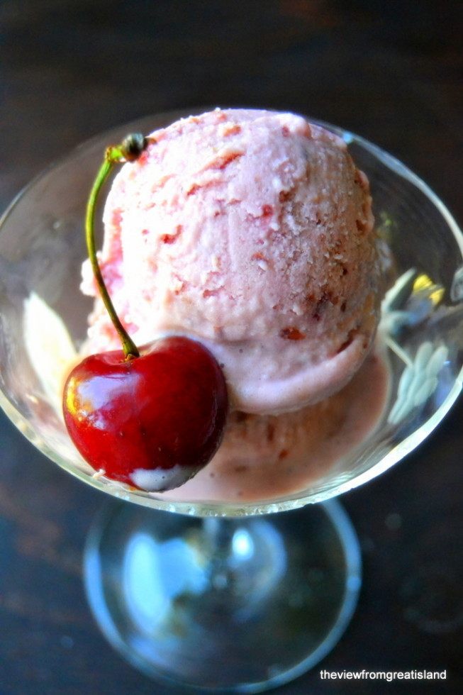 Cherry Frozen Yogurt Recipe | HeyFood — heyfoodapp.com