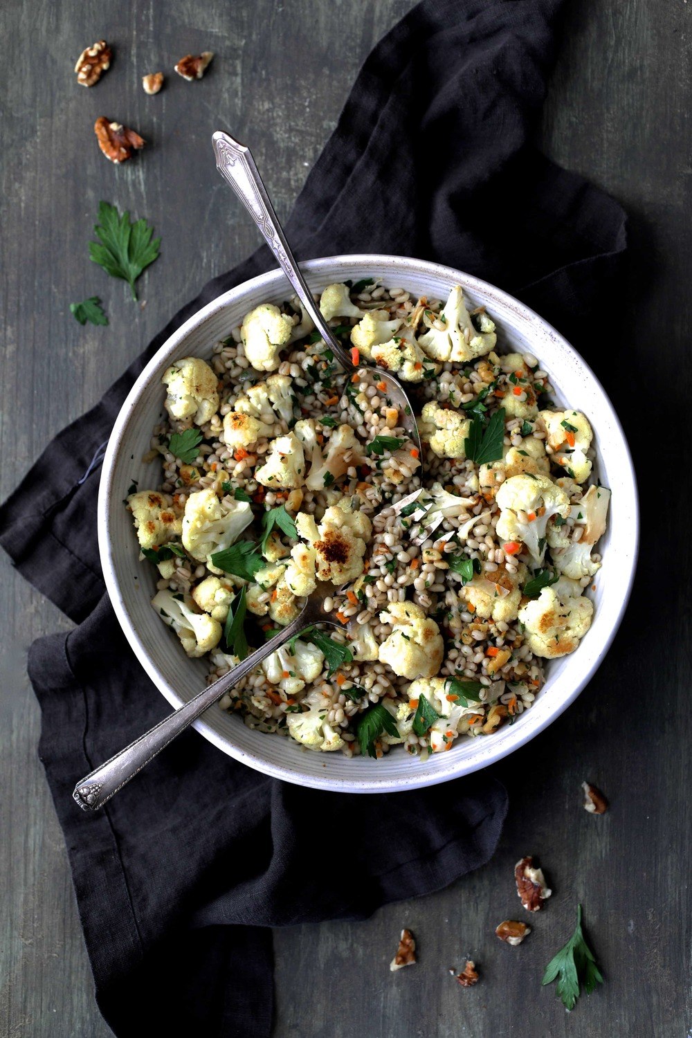Roasted Cauliflower and Barley Pilaf Recipe | HeyFood — heyfoodapp.com