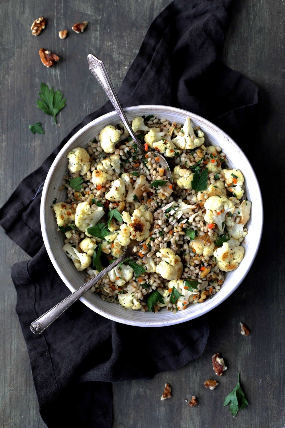 Roasted Cauliflower and Barley Pilaf Recipe (Easy Sides) HeyFood