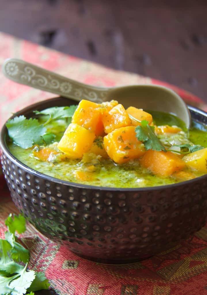 Butternut Squash in Fresh Green Curry Recipe | HeyFood — heyfoodapp.com
