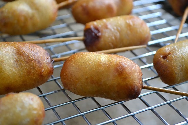 Mini Smoked Corn Dogs with Onion Sauce Recipe | HeyFood — heyfoodapp.com