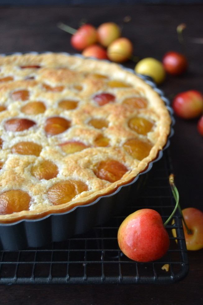 Rainier Cherry Almond Tart Recipe | HeyFood — heyfoodapp.com