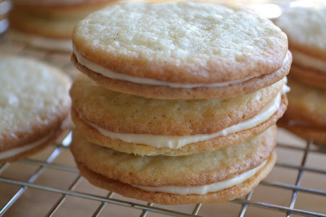 Vanilla on Vanilla Sandwich Cookies Recipe | HeyFood — heyfoodapp.com