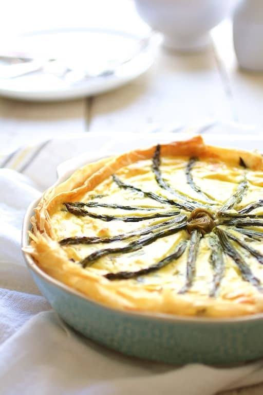 Spring Vegetable Pie with Feta Cheese and Filo Crust Recipe | HeyFood — heyfoodapp.com