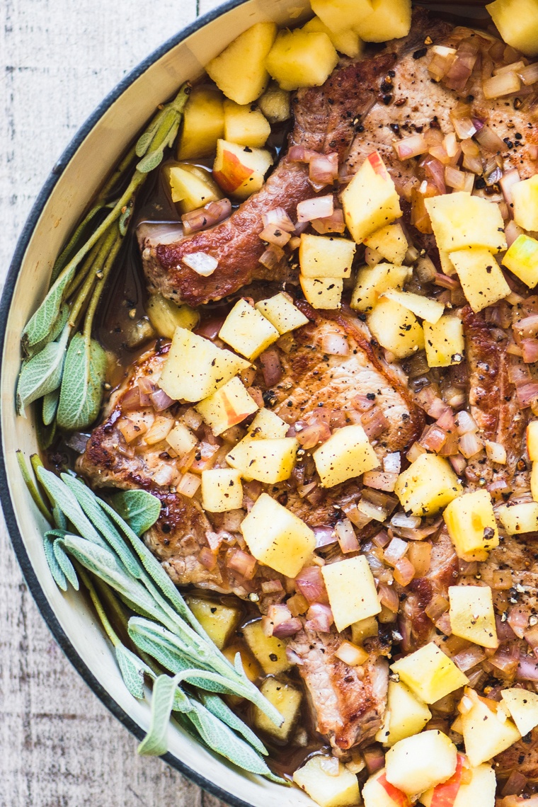 Slow Cooked Apple Bourbon Smothered Pork Chops Recipe | HeyFood — heyfoodapp.com