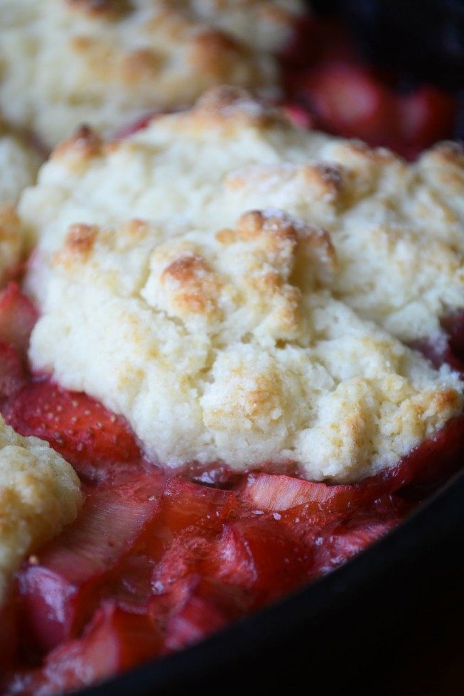 Strawberry Rhubarb Cobbler Recipe | HeyFood — heyfoodapp.com