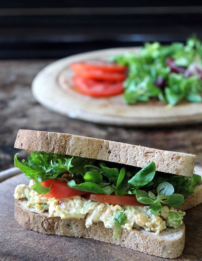Vegan Tuna Mayo (aka Tuna Salad) Sandwich Recipe | HeyFood — heyfoodapp.com