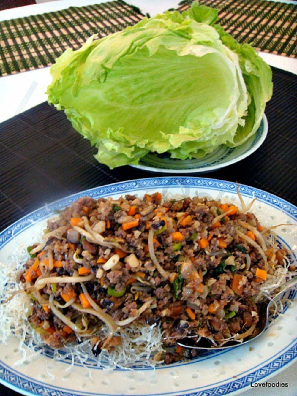Yuk Sung, Chinese Lettuce Wraps Recipe | HeyFood — heyfoodapp.com