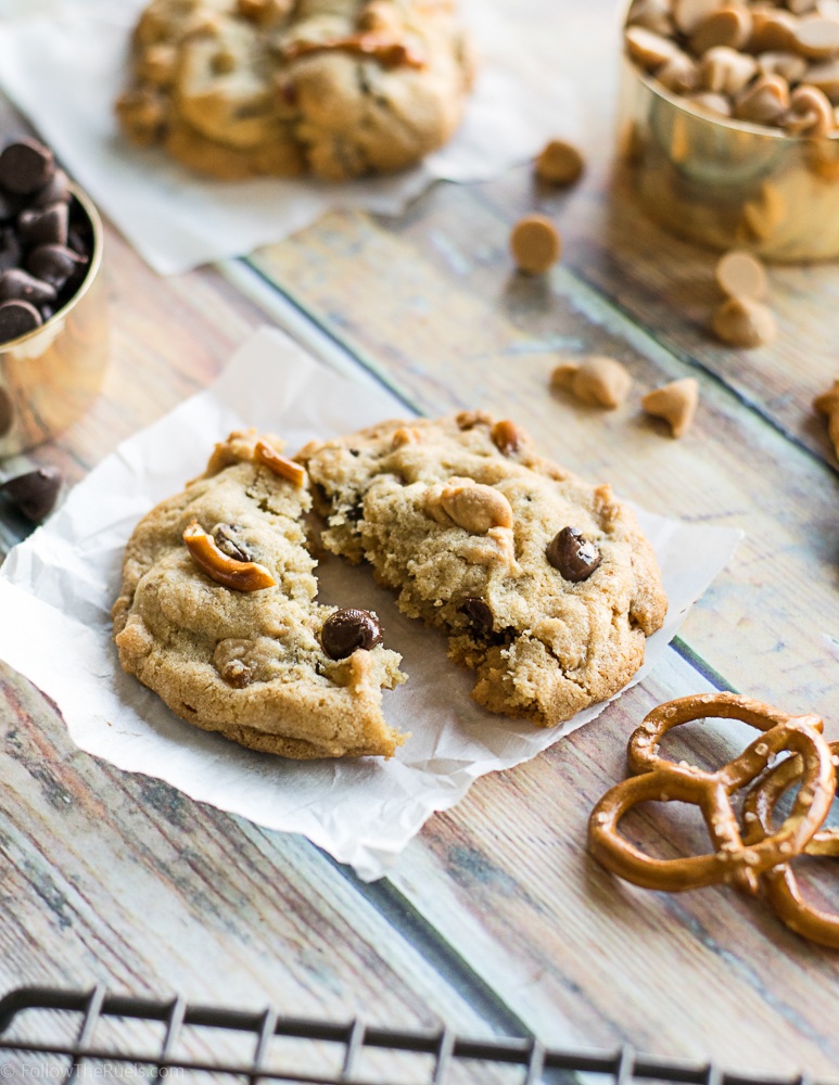 Peanut Butter Pretzel Chocolate Chip Cookies Recipe | HeyFood — heyfoodapp.com