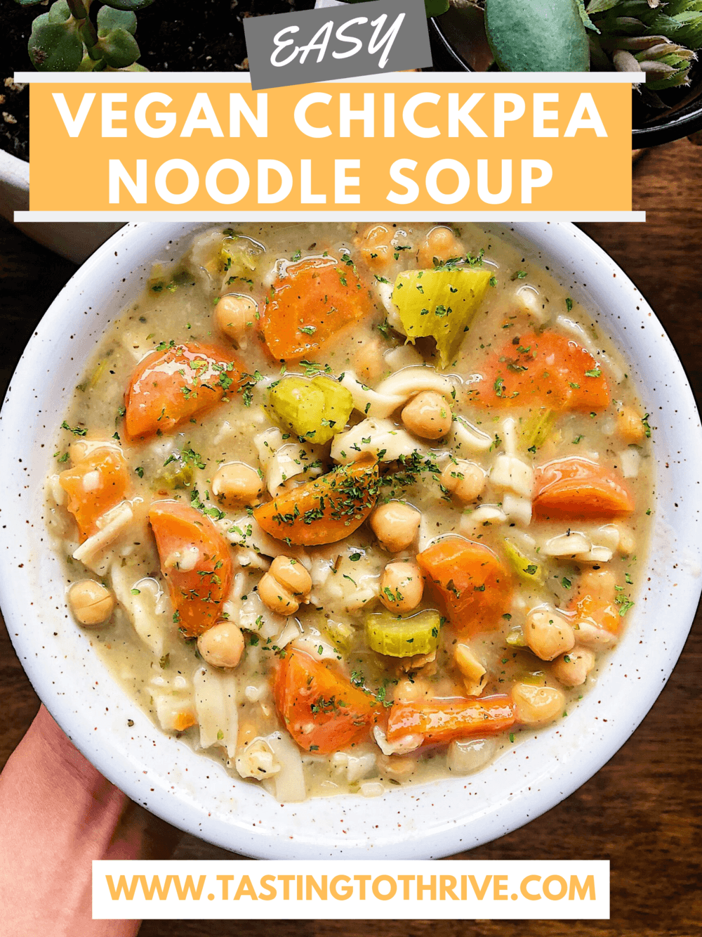 Vegan Chickpea Noodle Soup Recipe | HeyFood — heyfoodapp.com