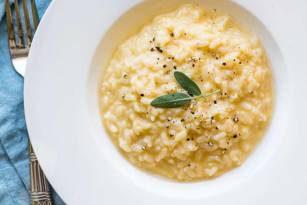 Instant Pot Cheddar Risotto with Fresh Sage Recipe | HeyFood — heyfoodapp.com