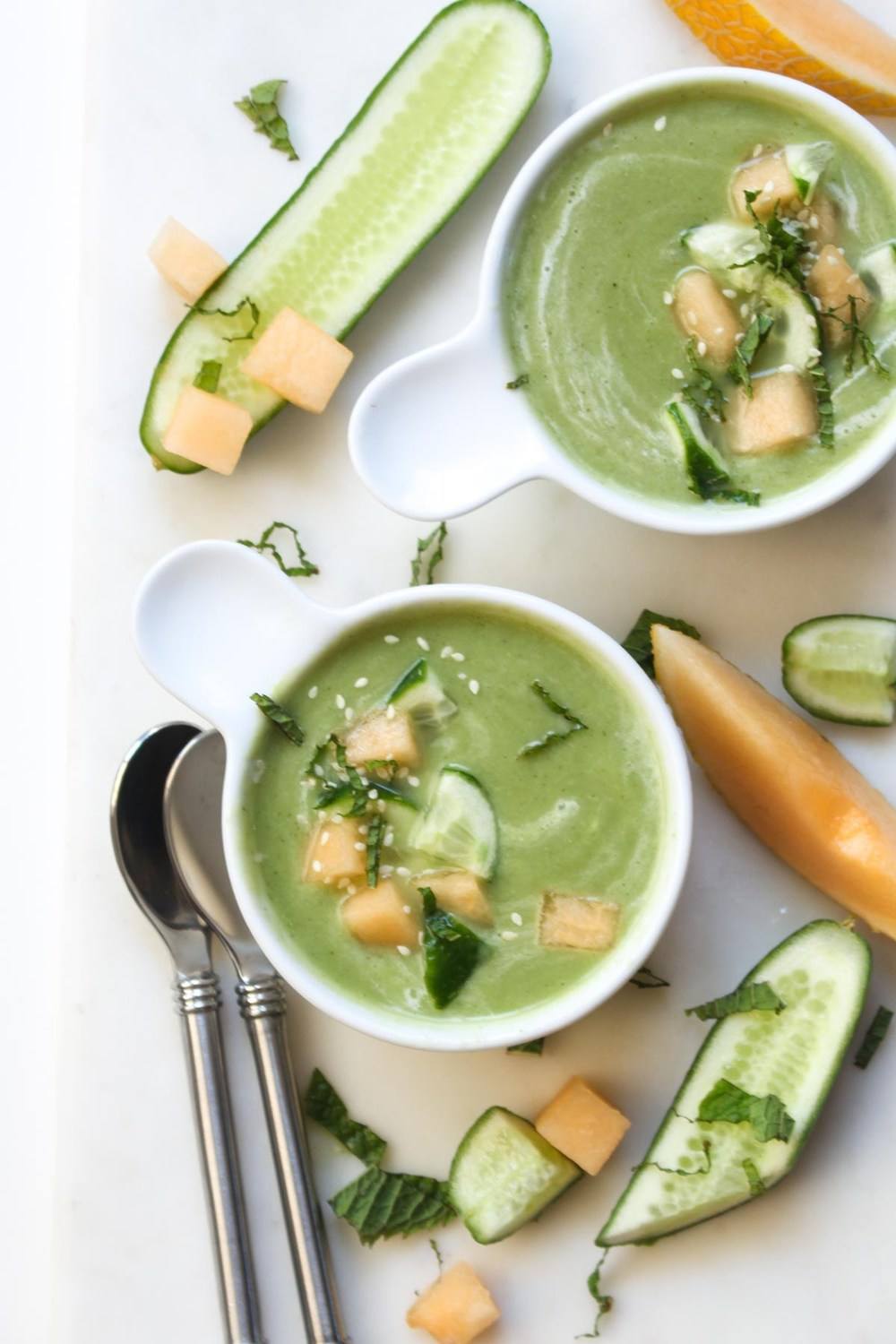 Chilled Cucumber Melon Summer Soup Recipe | HeyFood — heyfoodapp.com