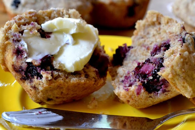 Blackberry Walnut Bran Muffins Recipe | HeyFood — heyfoodapp.com