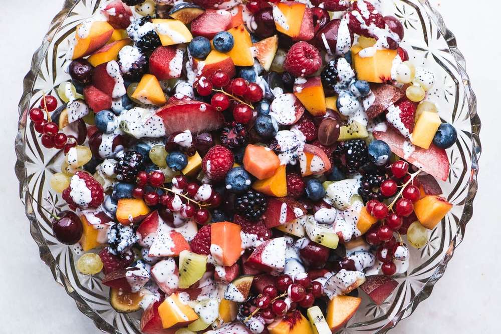 Summer Fruit Salad with Kefir Poppy Seed Dressing Recipe | HeyFood — heyfoodapp.com