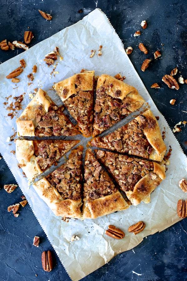 Sweet Potato Galette with Pecan Streusel Topping Recipe | HeyFood — heyfoodapp.com