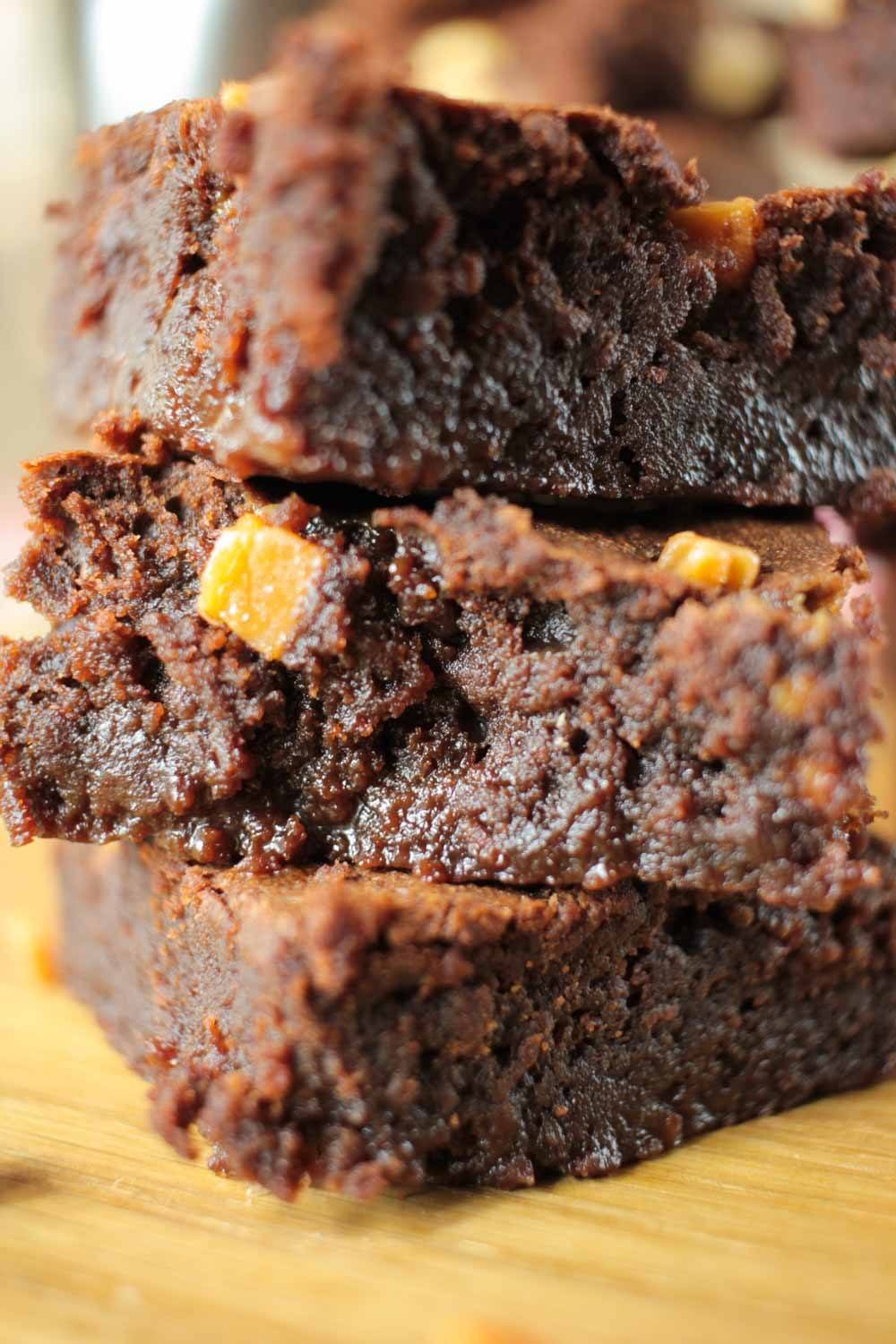 Sticky Salted Caramel Brownies Recipe | HeyFood — heyfoodapp.com