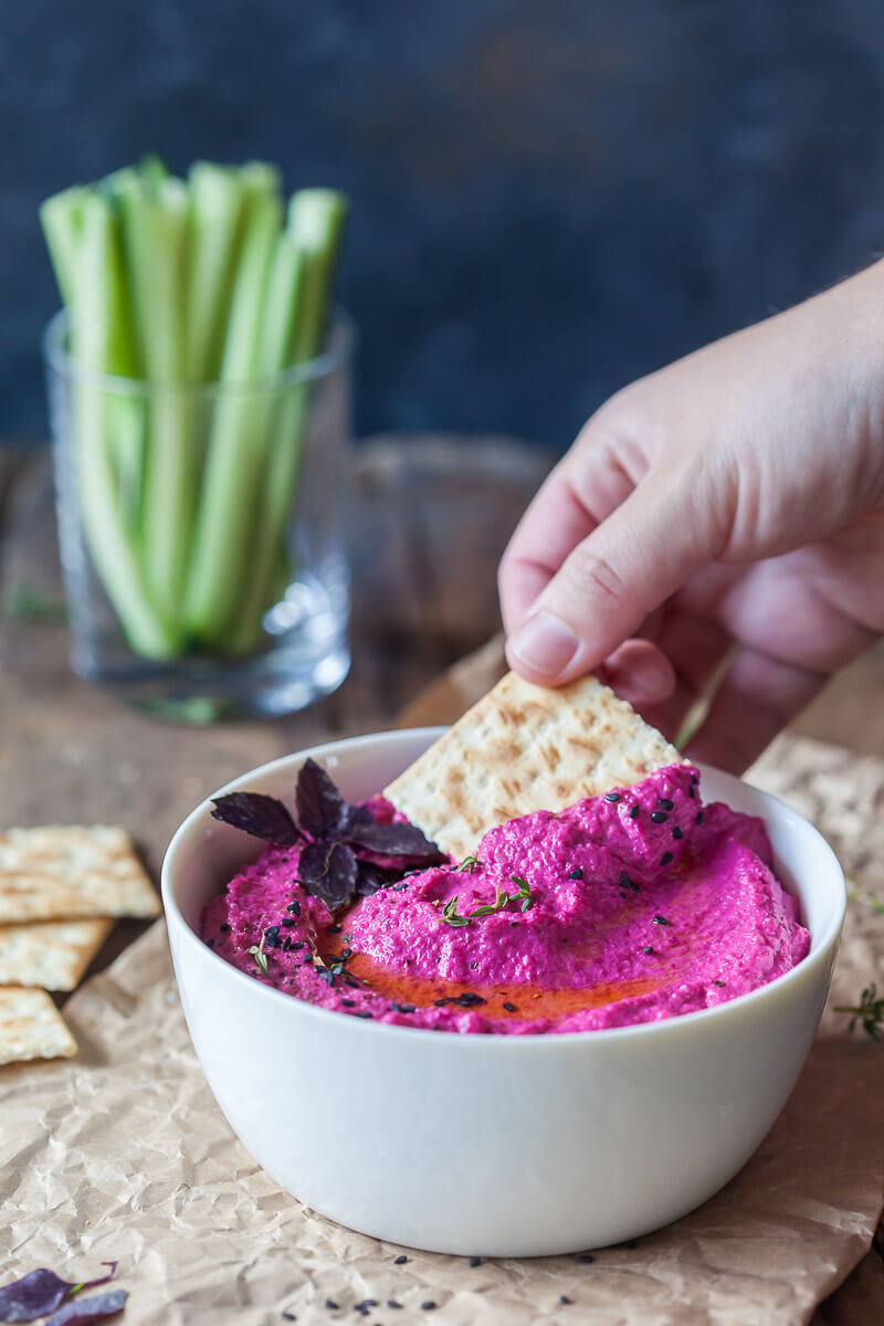 Hot Pink Beetroot Hummus  Recipe | HeyFood — heyfoodapp.com