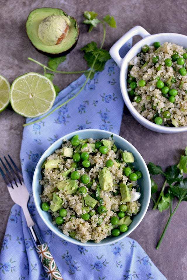 Green Quinoa Salad with Peas and Avocado Recipe | HeyFood — heyfoodapp.com