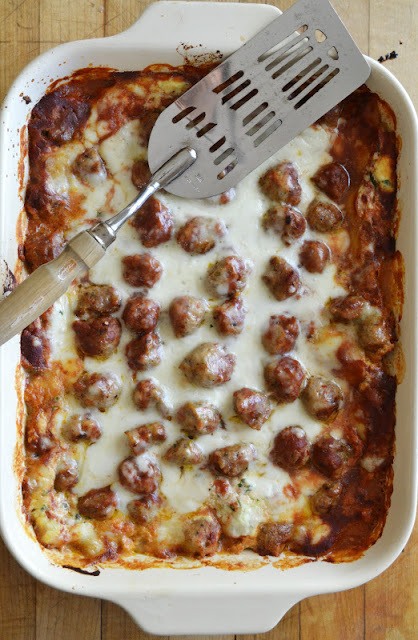 Spicy Lasagna with Sausage Meatballs Recipe | HeyFood — heyfoodapp.com