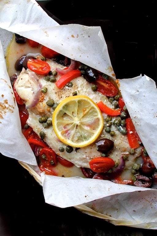 Mediterranean Fish en Papillote Recipe | HeyFood — heyfoodapp.com