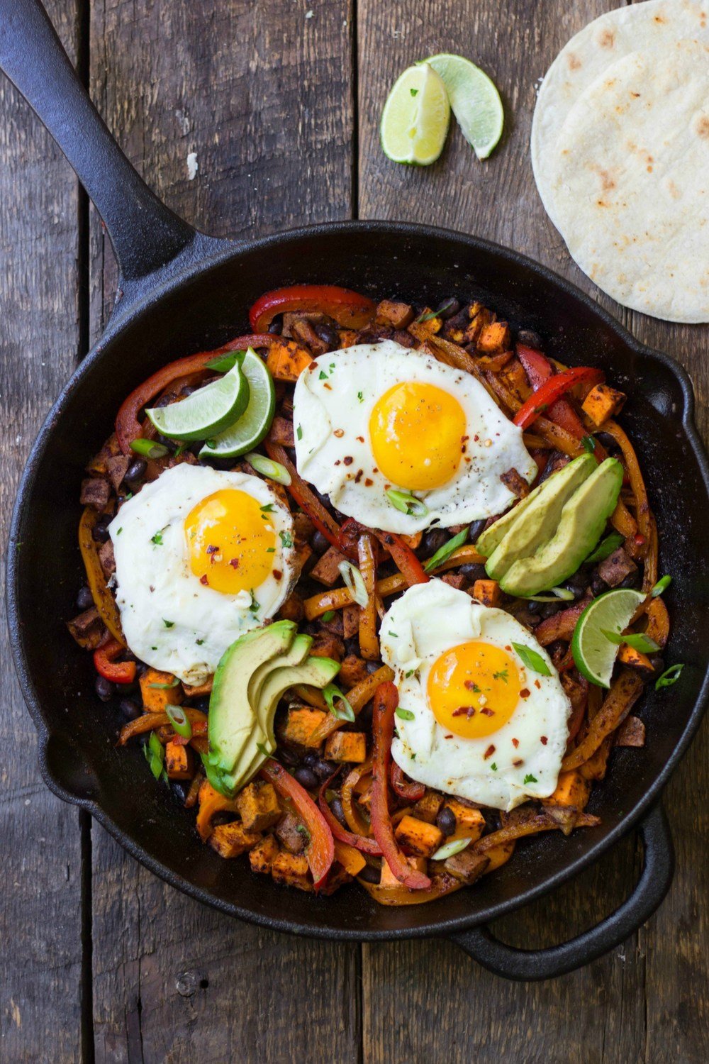 Mexican Black Bean & Sweet Potato Skillet Recipe | HeyFood — heyfoodapp.com