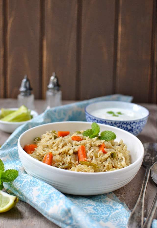 Pudina Vegetable Pulao Recipe | HeyFood — heyfoodapp.com