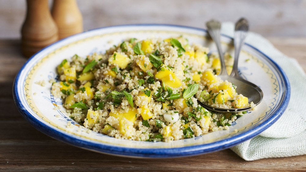 Quinoa Salad With Mint And Mango Recipe | HeyFood — heyfoodapp.com