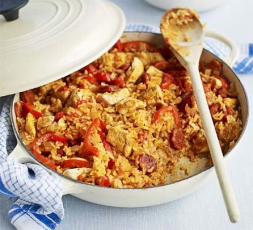Chicken & Chorizo Jambalaya Recipe | HeyFood — heyfoodapp.com