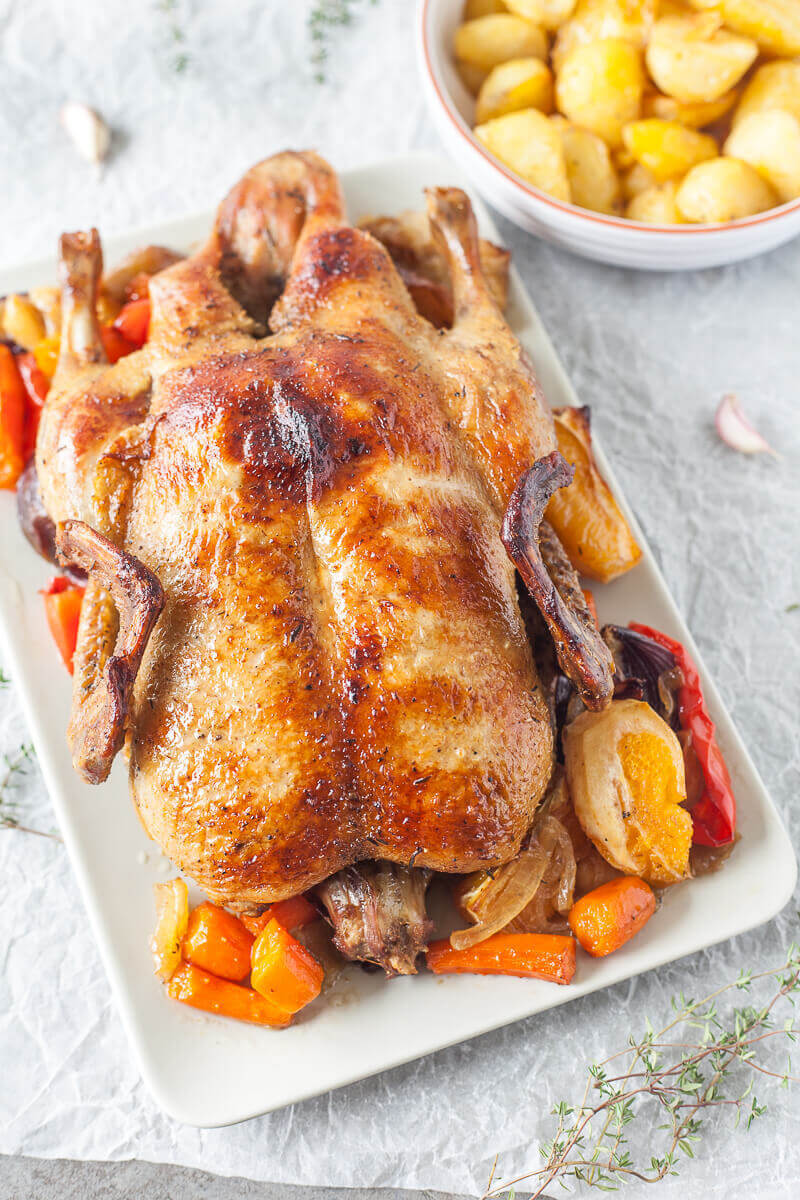 Roast Duck with Autumn Vegetables Recipe | HeyFood — heyfoodapp.com